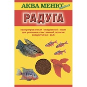 Аква Меню "Радуга" экструдированный корм для усиления естественной окраски у рыб