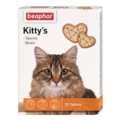 Beaphar Kitty's Taurin + Biotin Кормовая добавка для кошек (с таурином и биотином), 75 таблеток